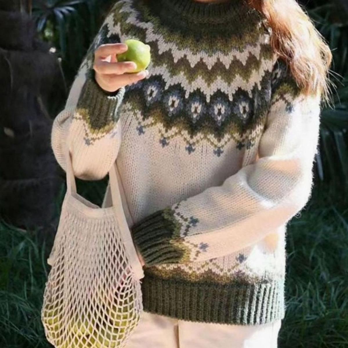 Women's Relaxed Nordic Fair Isle Pullover