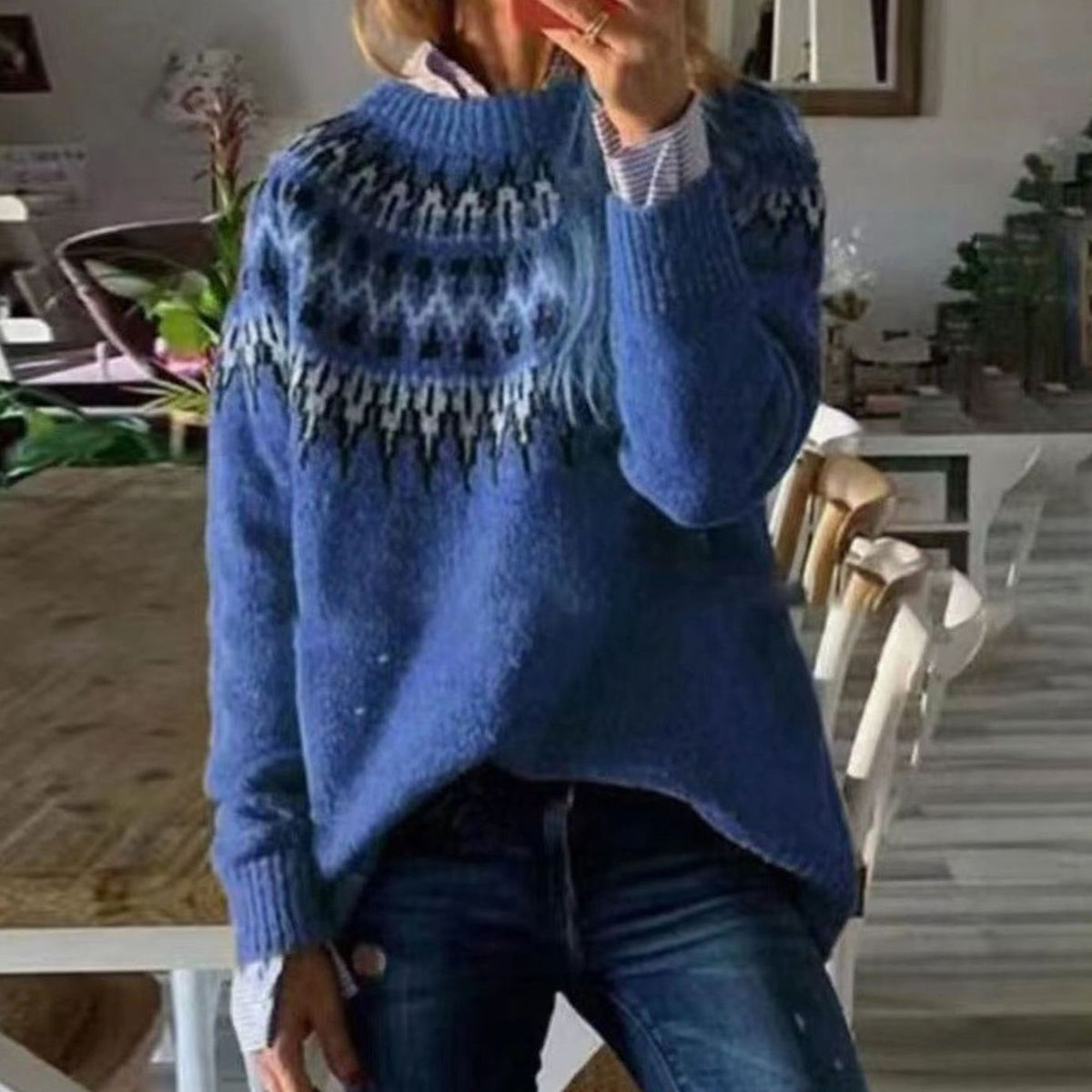 Women's Relaxed Nordic Fair Isle Pullover