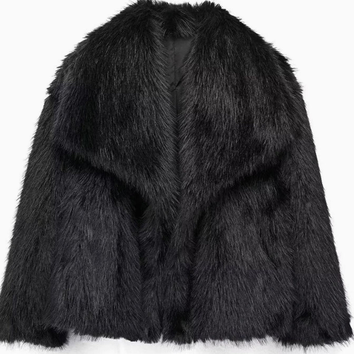 Women's Faux Fur Relaxed Edge-to-Edge Jacket