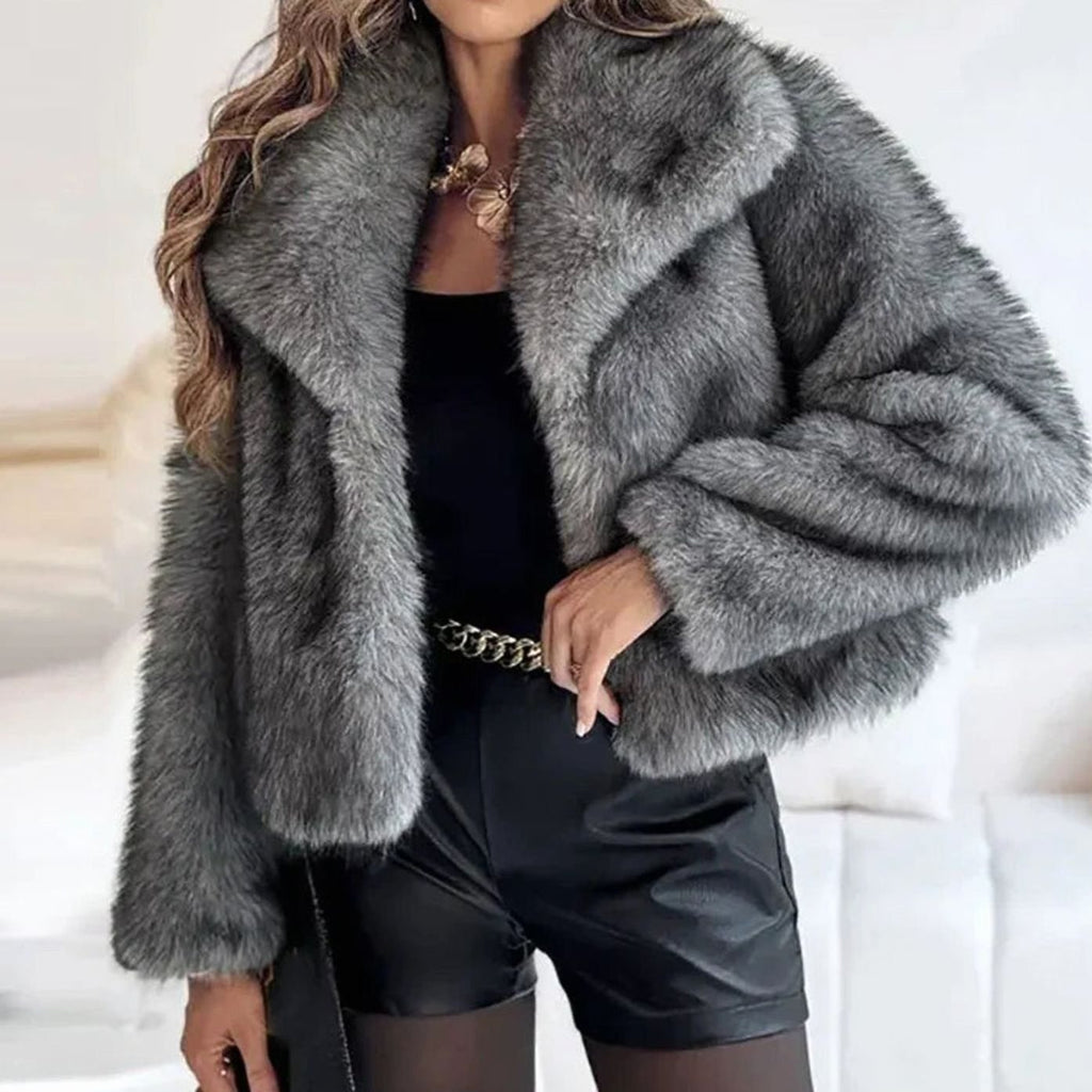 Women's Faux Fur Relaxed Edge-to-Edge Jacket