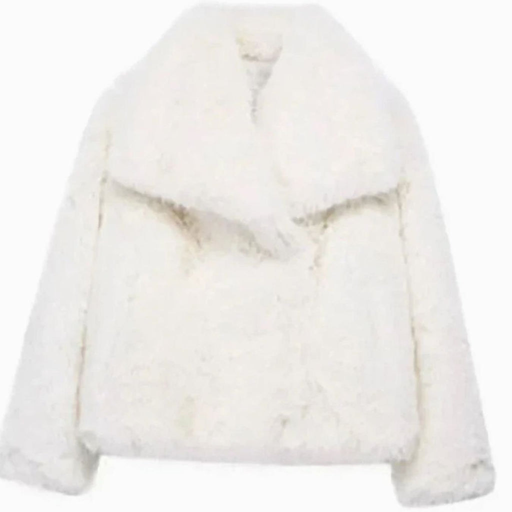 Women's Faux Fur Relaxed Edge-to-Edge Jacket