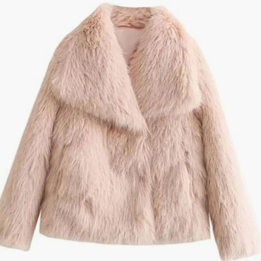 Women's Faux Fur Relaxed Edge-to-Edge Jacket