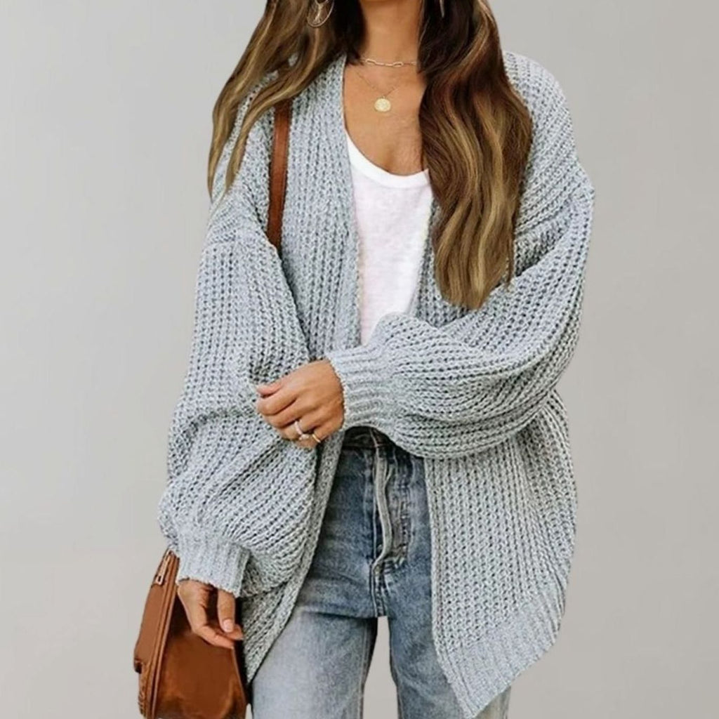 Women's Oversized Open-Front Knit Cardigan