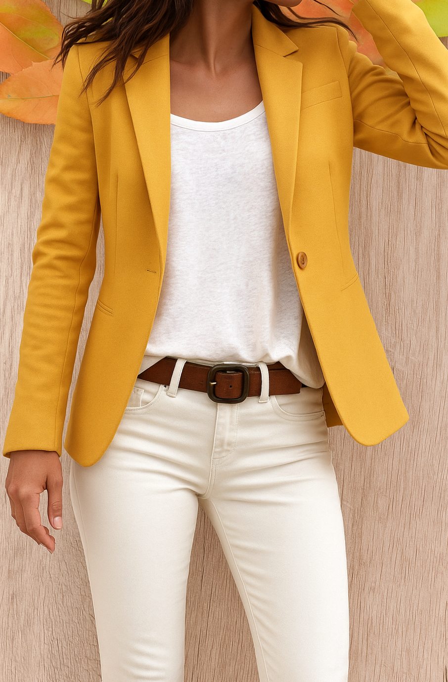 Women's Fitted Single-Button Workwear Blazer