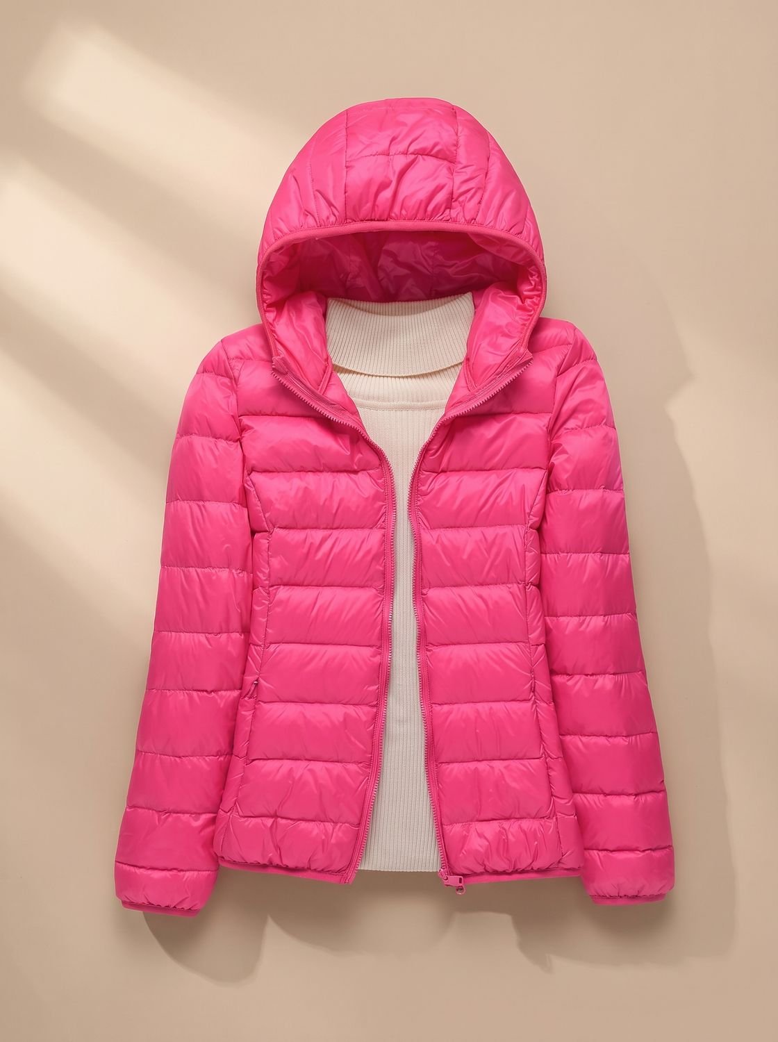 Women's Featherweight Quilted Hooded Winter Jacket