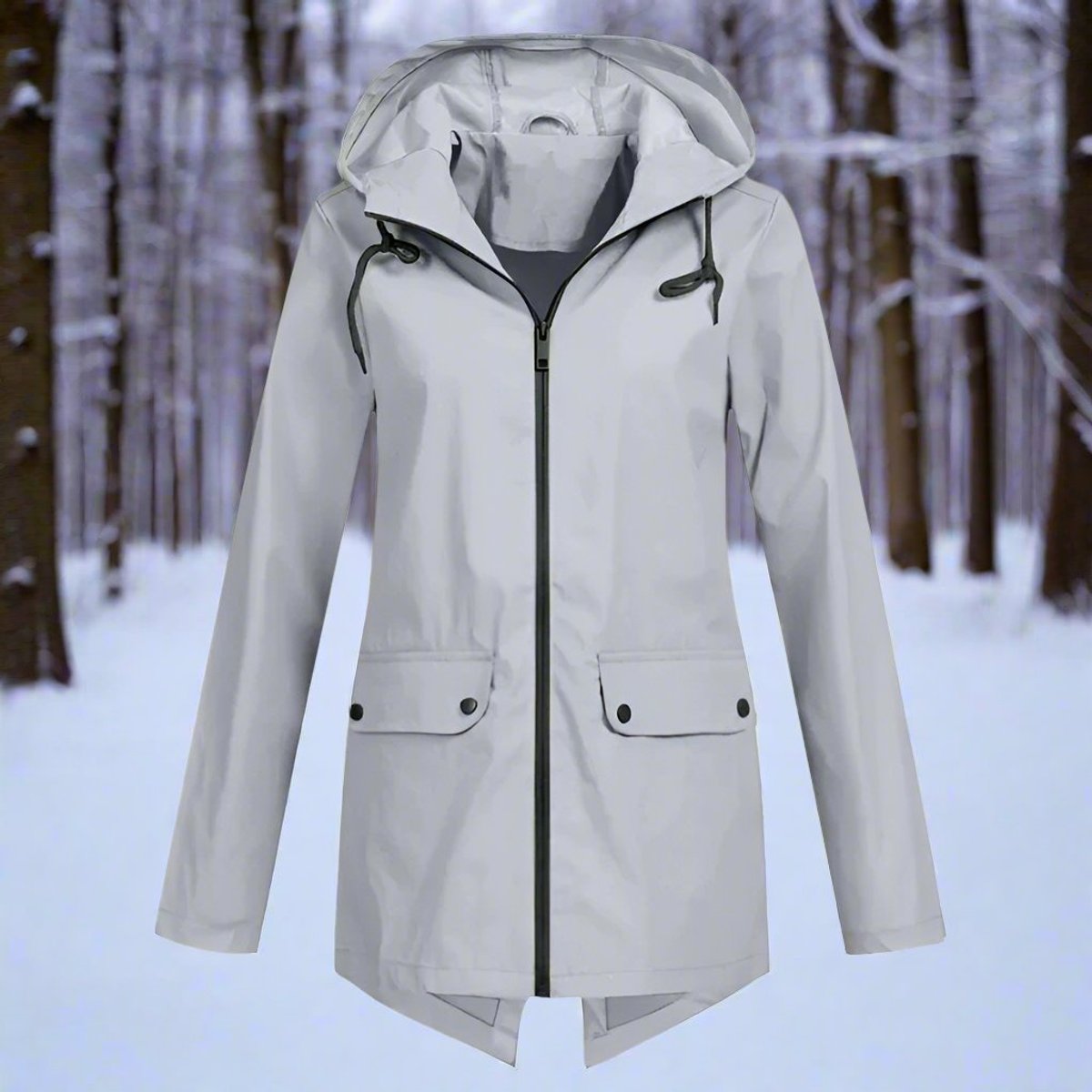 Women's Longline Zip-Up Waterproof Anorak