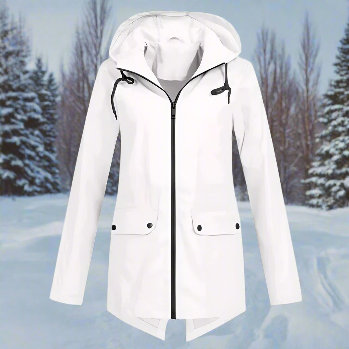 Women's Longline Zip-Up Waterproof Anorak