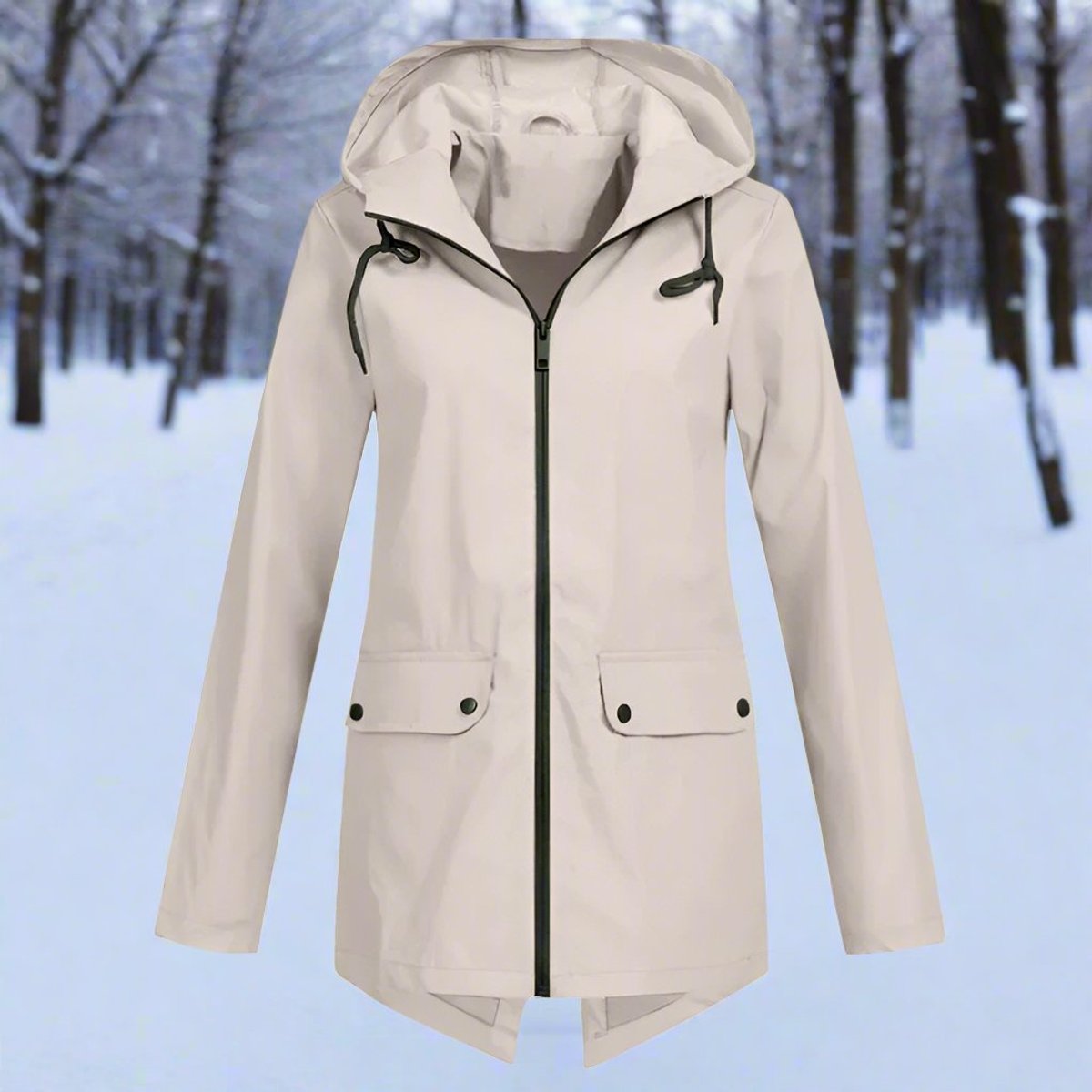 Women's Longline Zip-Up Waterproof Anorak