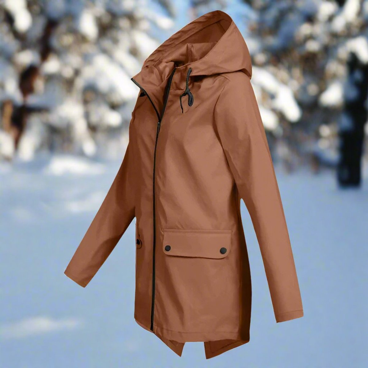 Women's Longline Zip-Up Waterproof Anorak