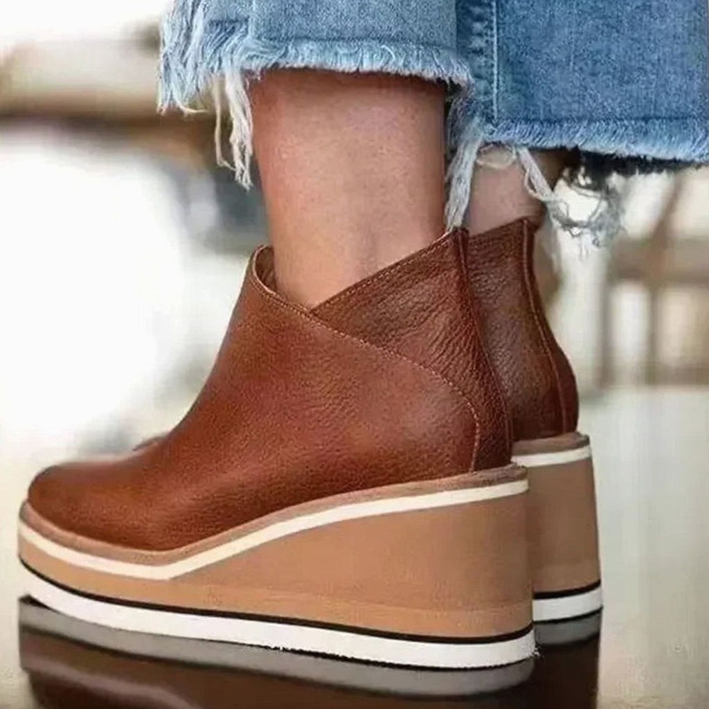 Women's Platform Wedge Chelsea Boots