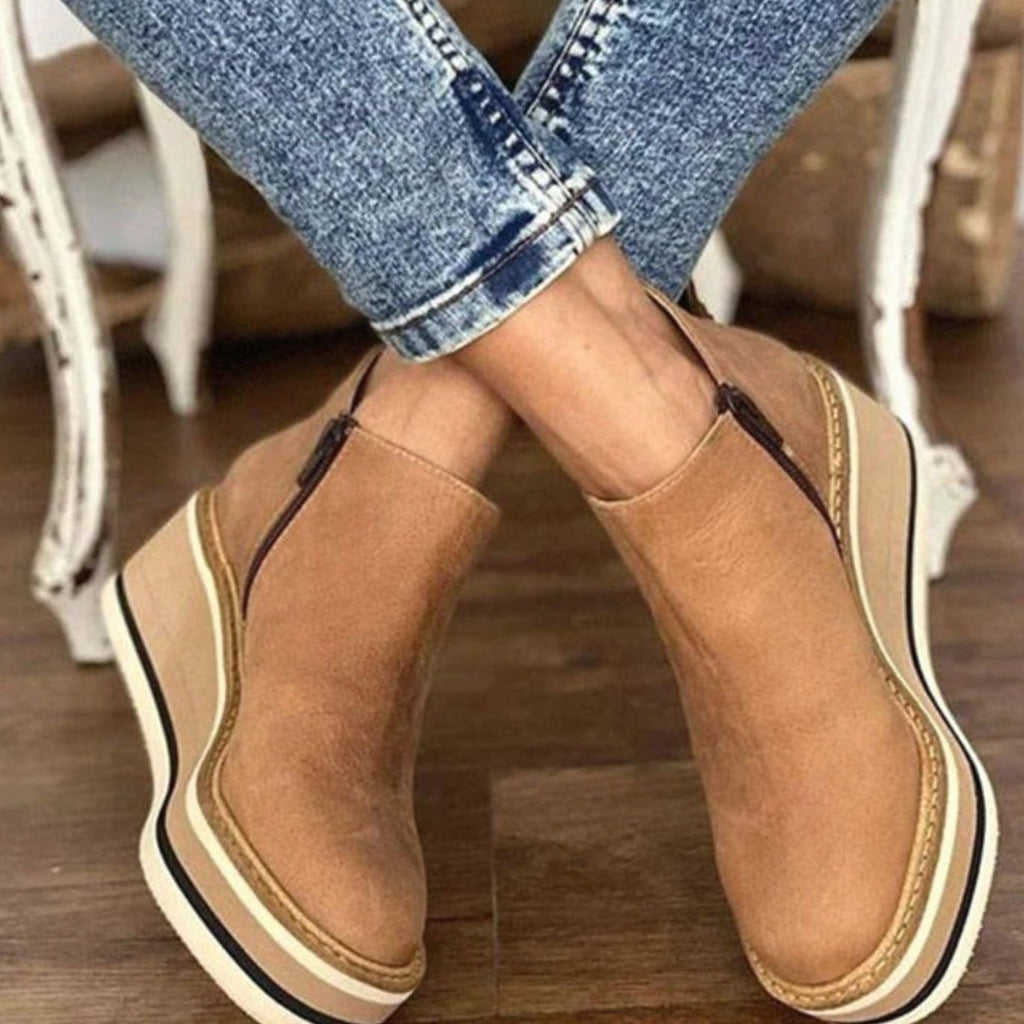 Women's Platform Wedge Chelsea Boots