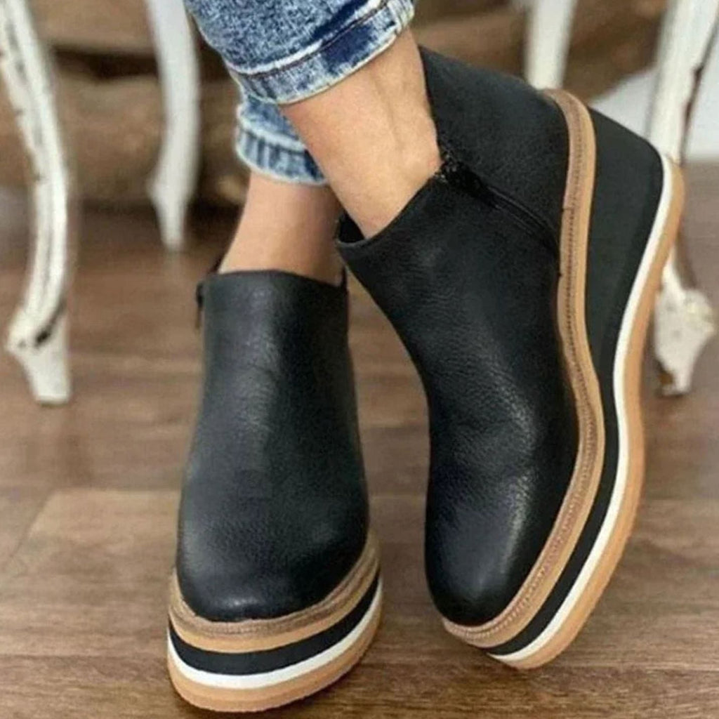 Women's Platform Wedge Chelsea Boots