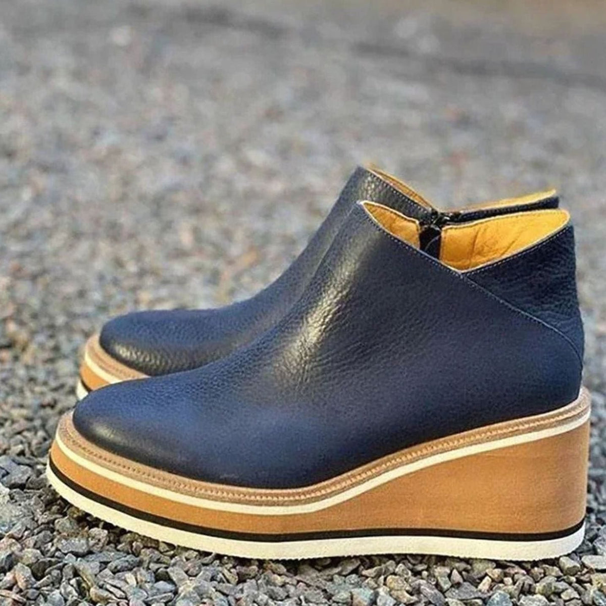 Women's Platform Wedge Chelsea Boots