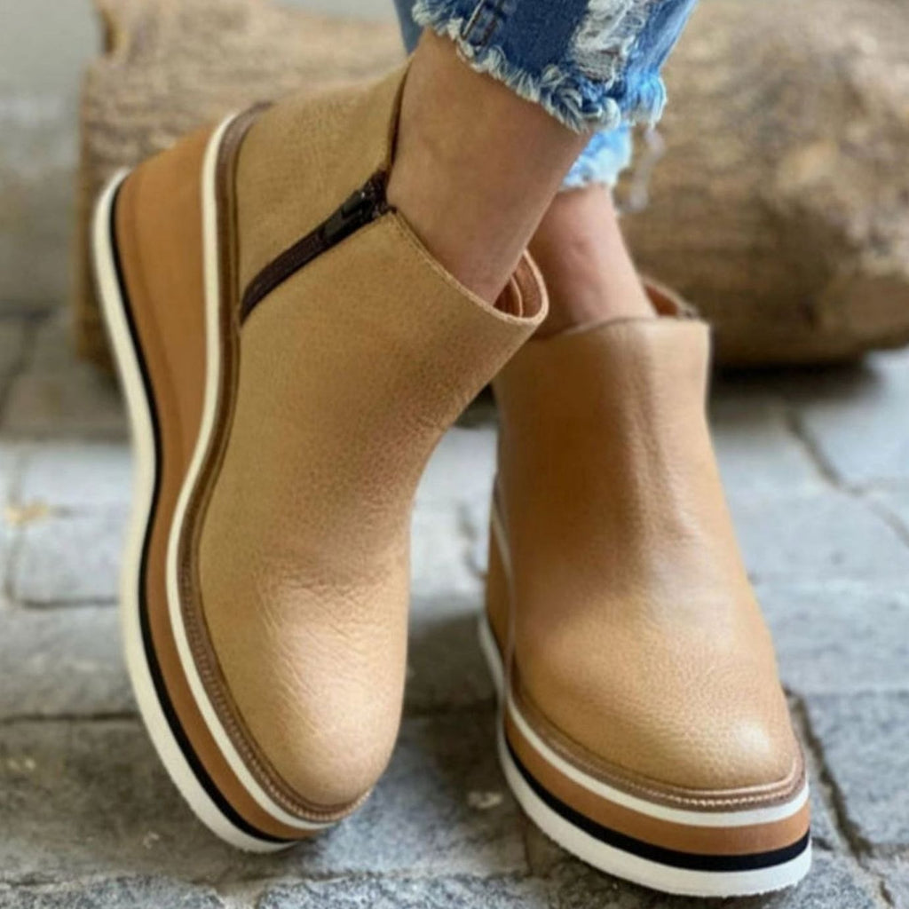 Women's Platform Wedge Chelsea Boots